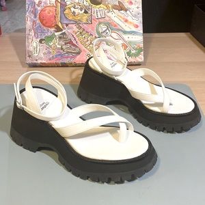 Jeffrey Campbell Argent Ankle Strap Sandal